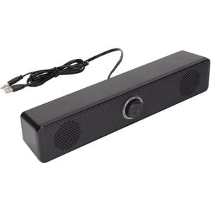 E 350TS USB Powered Computer Soundbar with Volume Control for Desktop PC Laptop Tablet, Surround Sound for Gaming, Multiple Devices Compatible, Black