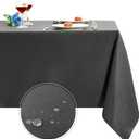 Obstal Rectangle Table Cloth, Oil-Proof Spill-Proof and Water Resistance Microfiber Tablecloth, Decorative Fabric Table Cover for Outdoor and Indoor Use (Grey, 60 x 102 Inch)