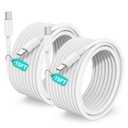 15FT USB C to USB C Cable, USBC to USBC Fast Charger Cord, Extra Long Type C to Type C Fast Charging Cable for iPhone 17 air 16 15 Pro Max Plus,Galaxy S26/S25/S24,iPad Pro/Air,MacBook Pro/Air-2Pack