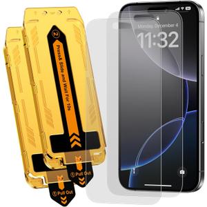 2 Pack for iPhone 16 Pro Max 6.9-inch Matte Glass Screen Protector, Auto Dust Removal Easy Installation, Anti Glare Anti Fingerprint Tempered Glass, Dynamic Island Compatible, Case Friendly