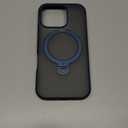 TORRAS Upgraded 360 Spin Magnetic Stand for iPhone 16 Pro Case, Fit for MagSafe, Built-in Kickstand & Ring Holder, Mil-Grade Protective Soft Edge Translucent Slim Case for iPhone 16 Pro, Blue 6.3''