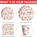 APOWBLS Crawfish Boil Party Supplies - Lobster Decorations Tableware, Plate, Cup, Napkin, Tablecloth, Cutlery - Crayfish Crab Seafood Shrimp Theme Party Supplies for Birthday | Serve 24