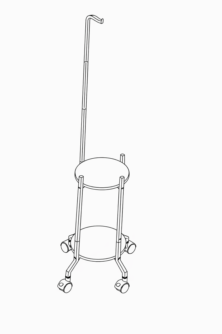 Hanging Plant Stand – Black Metal Indoor/Outdoor Plant Holder