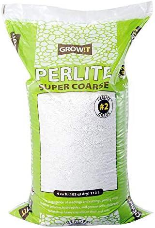 GROW!T Super Coarse #2 Perlite for Hydroponic Greenhouses Gardens Potting Soil 4 Cubic Feet Weight Unknown