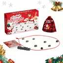 Christmas Magnetic Chess Game - 20 Magnetic Stones for 2-4 Players, Quick 5-Minute Strategy Board Game, Christmas Family Travel Gift