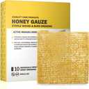 EVERLIT CARE Manuka Honey Dressing | Sterile Non-Adhesive Pads with Unadulterated Medical-Grade Honey | Advanced Healing for Burn, Chronic Wound, Donor Sites, Pressure & Diabetic Ulcer (4" Gauze)