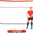 GoSports Freestanding Volleyball Training Net - 12 ft or 20 ft - Indoor our Outdoor Use, Instant Setup, and Height Adjustable