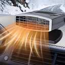 Blytra Portable Car Heater with Fast Heating and Cooling, Electronic Auto Fan Heater 12V 200W, 360° Rotatable Auto Fan for Effective Windshield Defrosting and Defogging in Vehicles, Black