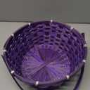 SOLID BAMBOO BASKET PURPLE 10 IN