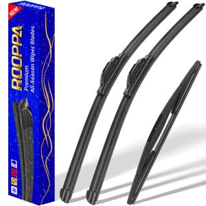 3 wipers Replacement for 2017-2021 Honda CRV CR-V, Windshield Wiper Blades Original Equipment Replacement - 26"/ 17"/ 12" (Set of 3) U/ J HOOK