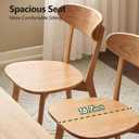 Modern Dining Chairs, Oak Solid Wood Kitchen Chairs, Sturdy Wooden Seats for Dining Room and Living Room (2, Natural), 19.3" L x 16.93" W x 31.5" H