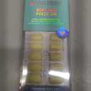 BTArtbox Press On Nails Short - Pastel Yellow Square Press On Nails with Glue for Women, Opaque Soft Gel Glue On Nails in 16 Sizes - 32 Stick On Nails Kit, Lemon Sprint
