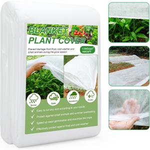 YDSL Plant Cover 10 Ft x 33 Ft Plant Covers Freeze Protection with Ultra Fine Mesh Reusable Floating Row Cover Netting for Plants Vegetables Flowers Fruits Frost Sun Protection 1.06oz/yd
