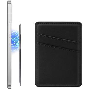 SS Magnetic Phone Wallet Compatible with MagSafe, Magnetic Card Holder for Back of Phone Compatible for iPhone 15/14/ 13/12 Series Black