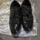 Jousen Men's Dress Cap Toe Shoes Wingtip Brogue Oxfords for Men Business Formal Derby Shoes, Patent Black US 10
