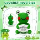 2 x JoycuFF Best Friend Friendship Gifts for Women Mini Funny Frog Birthday Gifts for Women Friendship Gift Positive Crochet Animal Emotional Support Handmade Crochet Frog