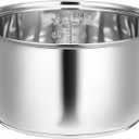 304 Stainless Steel Rice Cooker Inner Pot, Inner Bowl, Non-stick Replacement Pot, Durable & Universal Fit for Multi-cookers, Even Heating for Delicious Rice(3 L) (3.2 Quarts)