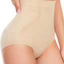 Tummy Control Underwear - High Waisted Body Shaper Panties Seamless Shapewear Compression Briefs for Women, Large