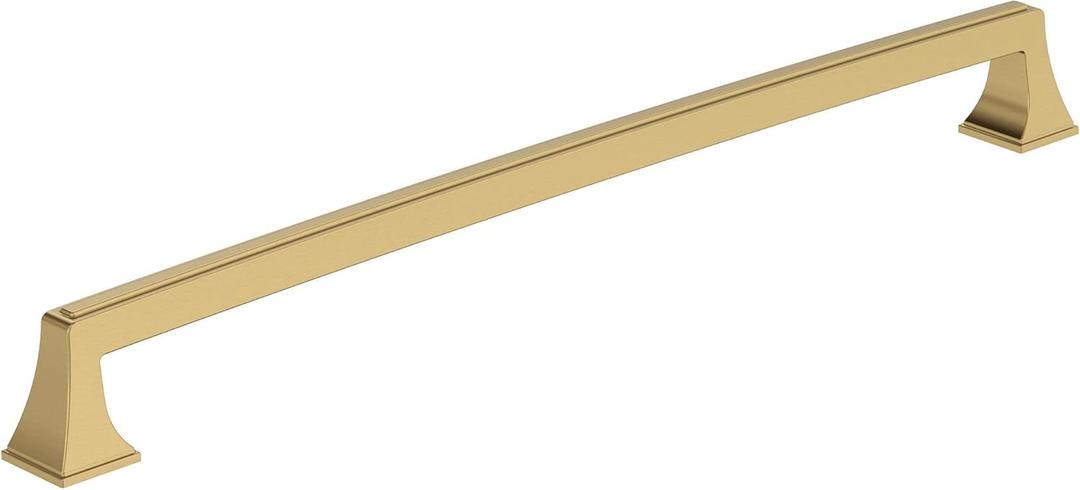 Amerock BP53537CZ | Champagne Bronze Cabinet Pull | 12-5/8 in (320 mm) Center-to-Center Cabinet Handle | Mulholland | Drawer Pull | Kitchen Cabinet Handle | Furniture Hardware