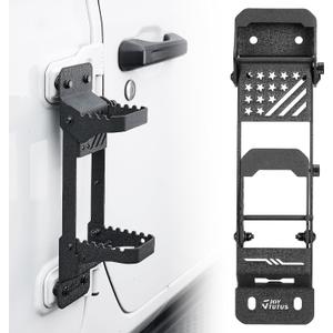 JOYTUTUS Door Hinge Foot Step for 2007-2025 Wrangler JK JL & Gladiator JT, Anti-Slip Folding Foot Pedal, 1 Pack