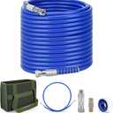 100Ft x 1/4" Airless Paint Sprayer Hose, High Pressure Hose Kit with 5Ft Whip Hose, 1/4" Hose Connector, Swivel Joint, PTFE Tape & Carrying Bag for Airless Spraying Machine