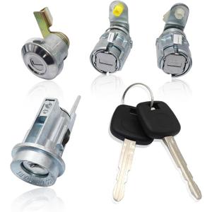 Ignition Switch Lock Cylinder Doors Lock Set with 2 KeysFit for Toyota HiluxLN80 LN81 LN86 LN91 LN100 LN106 LN107 LN109 RN80 RN85 RN90 RN105 RN106 1988-1997 Pickup Truck #D2191608 69005-35130