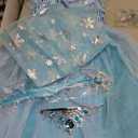 Elsa Costume for Girls Toddler Elsa Dress Princess Halloween Birthday Outfit Blue Party Dress up with Accessories (3-4 Years)