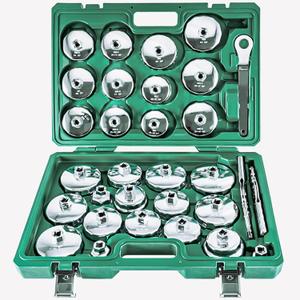 31PCS Oil Filter Wrench Set, Stainless Steel Oil Filter Cap Socket, 1/2" Drive 27mm 32mm 36mm 64mm-101mm Oil Filter Removal Tool, Compatible with VW, Ford, Honda, Toyota, Nissan, Audi, BMW, etc