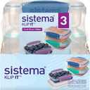 Sistema Klip It Food Storage Container, 200 ml, 3-Pack (Colors May Vary)