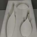 White Ceramic Vase Modern Boho Wabi-Sabi Flower Vase Set of 3 Decorative Aesthetic Vases for Centerpieces Pampas Matte Minimalist Vases for Living Room Table Shelf Home Decor Gift