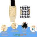 Langsprit Male Belly Bands for Dogs (Pack of 3) - High Absorbing Dog Wraps Male Washable - Reusable Male Dog Diapers (Large, Black and White)