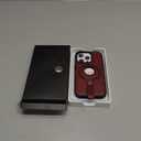 For iPhone 16 Pro Leather Case with Stand, Anti-Slip Grip Ring, Fits for MagSafe (Burgundy, IP 16 Pro-6.3inch)