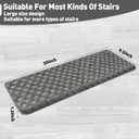 Pure Era Bullnose Carpet Stair Treads Set Tape Free Non-Slip Indoor Stair Protectors Pet Friendly Rugs9.5" x 30"(14 Pieces,Grey Mini-Diamond Trellis)