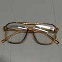 FEISEDY Blue Light Reading Glasses for Woman Men, Fashion Square Pilot Computer Glasses, Anti Eyestrain Glare Readers B0318 (Transparent Tea)