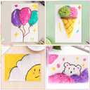 Magic 3D Foam Texture Painting Kit,Magic Puffy Paint,3D Drawing Canvas Sponge,DIY Bubble Drawing Pens Art Supplies,10Pcs Puffy Paint Paper(Rectangular)