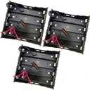 18650 Battery Case Holder, 3 Pcs 4 Slots x 3.7V 14.8Volt DIY Battery Storage Box, in Series Black Plastic Batteries Case for 4 x 18650 Ltvystore