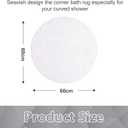 Seavish Luxury White Bath Rug, 2ft Shaggy Round Bathroom Rug,Non Slip Efficient Water Absorbent Machine Washable Tufted Circle Bath Mat Microfiber Soft Thick Plush Circular Rug Floor Carpet