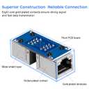 RJ45 Cat6 Coupler Ethernet Extender Connector, 10 Pack in line Coupler Cat7 Cat6 Cat5e Cat5 Ethernet Cable Extender Female to Female Black