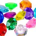 jollylife 36PCS Acrylic Diamond Gems Jewels Pirate Treasure Chest Hunt Party Favors 25 Carat Diving Gem Pool Decor