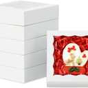 100 Pcs Individual Cookie Boxes 4 1/2" x 4 1/2" x 1 1/5" Small Gift Boxes Single Bakery Box for Christmas Valentine's Mother's Day