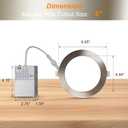 ZYC Recessed Lighting 6 Inch - 12W 1100LM LED Recessed Ceiling Light with Night Light,5CCT 2700K-6000K Selectable Ultra-Thin Lighting, Dimmable Canless Wafer Downlight,Pack of 6 Brushed Nickel.