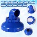 Lyreh 5pcs Pool Jet Nozzle Set, 360 Swivel Rotatable Pool Inlet Nozzle Fittings Swimming Pools Return Jet for Intex Spa Spout Replacement Parts Accessories