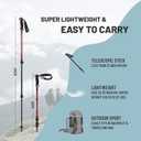 G2 GO2GETHER Aluminum Trekking Poles - Quick Adjustable Locks, Comfort Handle, Padded Strap, Snow Baskets - Walking Sticks Suitable for Hiking, Walking