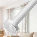 ALLZONE Adjustable Tension Curtain Rod, 40-157 inches, Heavy Duty Curtain Rods No Drilling, Anti-Slip Tension Rod for Window, Shower, Outdoor & Patio, Easy to Install, 1.26In Diameter, White