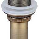 Pop Up Drain Stopper with Overflow, Beelee Bathroom Vanity Vessel Sink Drain, Antique Brass Finish