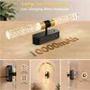 Crystal Battery Operated Wall Sconces Set of 2 for Home Space, 15.3 Inches