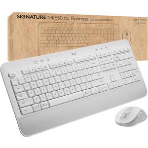 Logitech Signature MK650 Combo for Business, Wireless Mouse and Keyboard, Logi Bolt, Bluetooth, SmartWheel, Globally Certified, Windows/Mac/Chrome/Linux - Off-White