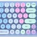 UBOTIE Wireless Keyboards and Mouse Combo (Purple Rainbow)
Colorful Gradient Rainbow Color Retro Typewriter Flexible Keyboard, 2.4GHz Connection and Optical Mouse for PC Wins Mac