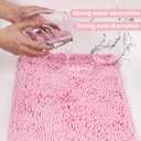 LanYunUmi Rugs for Bathroom Slip-Resistant Shag Chenille Bath Mat Extra Soft and Absorbent Rug Shower Room Machine-Washable Fast Dry（Pink 17"x24"）