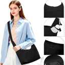 Crossbody Sling Bag for Women - Crescent Cross Body Hobo Bags Waterproof Travel Shoulder Tote HandBags (Black)